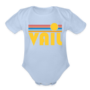 Vail, Colorado Baby Bodysuit Retro Sun - sky
