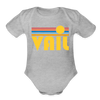 Vail, Colorado Baby Bodysuit Retro Sun - heather grey