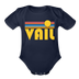 Vail, Colorado Baby Bodysuit Retro Sun - dark navy