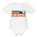 Alaska Baby Bodysuit Retro Mountain - white