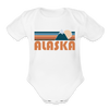 Alaska Baby Bodysuit Retro Mountain - white