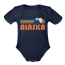 Alaska Baby Bodysuit Retro Mountain - dark navy