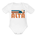 Alta, Utah Baby Bodysuit Retro Mountain - white