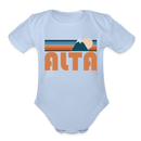 Alta, Utah Baby Bodysuit Retro Mountain - sky