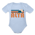 Alta, Utah Baby Bodysuit Retro Mountain - sky