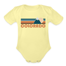 Colorado Baby Bodysuit Retro Mountain - washed yellow