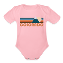 Colorado Baby Bodysuit Retro Mountain - light pink