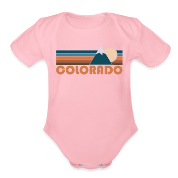 Colorado Baby Bodysuit Retro Mountain - light pink