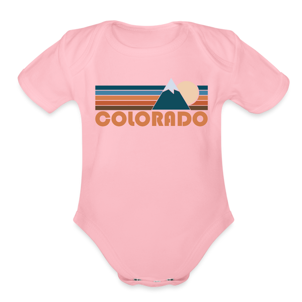 Colorado Baby Bodysuit Retro Mountain - light pink