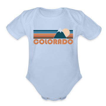 Colorado Baby Bodysuit Retro Mountain - sky