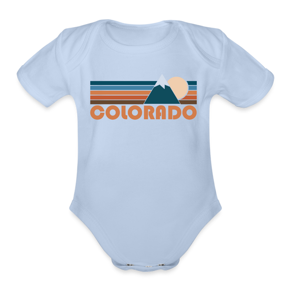 Colorado Baby Bodysuit Retro Mountain - sky
