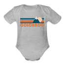 Colorado Baby Bodysuit Retro Mountain - heather grey