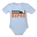 Aspen, Colorado Baby Bodysuit Retro Mountain - sky