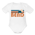 Bend, Oregon Baby Bodysuit Retro Mountain - white