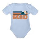 Bend, Oregon Baby Bodysuit Retro Mountain - sky