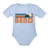 Bend, Oregon Baby Bodysuit Retro Mountain - sky