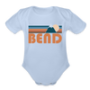 Bend, Oregon Baby Bodysuit Retro Mountain