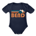 Bend, Oregon Baby Bodysuit Retro Mountain - dark navy