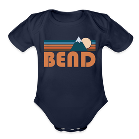 Bend, Oregon Baby Bodysuit Retro Mountain