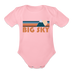 Big Sky, Montana Baby Bodysuit Retro Mountain - light pink