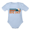 Big Sky, Montana Baby Bodysuit Retro Mountain - sky