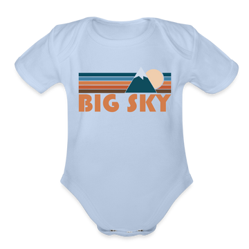 Big Sky, Montana Baby Bodysuit Retro Mountain - sky