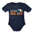 Big Sky, Montana Baby Bodysuit Retro Mountain - dark navy