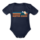 Beaver Creek, Colorado Baby Bodysuit Retro Mountain - dark navy