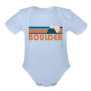 Boulder, Colorado Baby Bodysuit Retro Mountain - sky