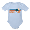 Boulder, Colorado Baby Bodysuit Retro Mountain - sky