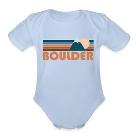 Boulder, Colorado Baby Bodysuit Retro Mountain