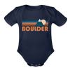 Boulder, Colorado Baby Bodysuit Retro Mountain