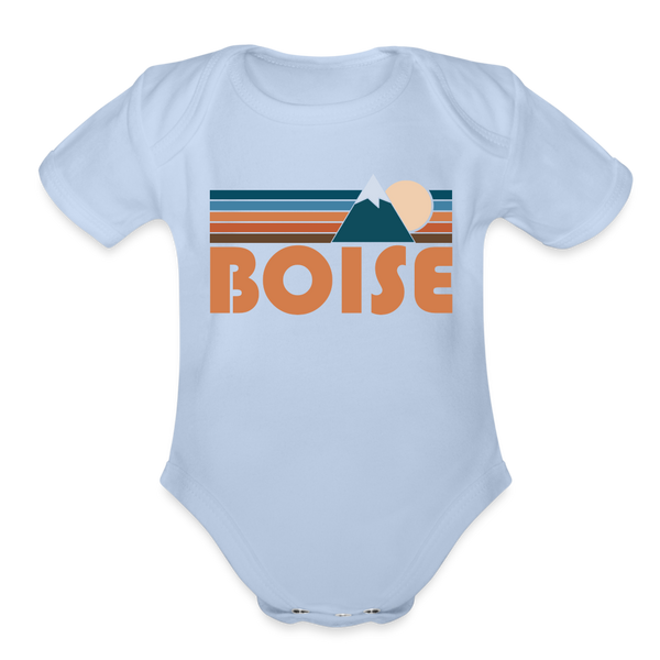 Boise, Idaho Baby Bodysuit Retro Mountain - sky