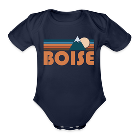 Boise, Idaho Baby Bodysuit Retro Mountain