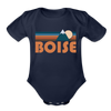 Boise, Idaho Baby Bodysuit Retro Mountain
