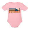 Bozeman, Montana Baby Bodysuit Retro Mountain - light pink