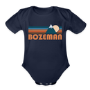 Bozeman, Montana Baby Bodysuit Retro Mountain - dark navy