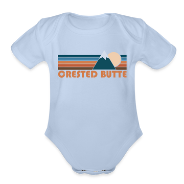 Crested Butte, Colorado Baby Bodysuit Retro Mountain - sky