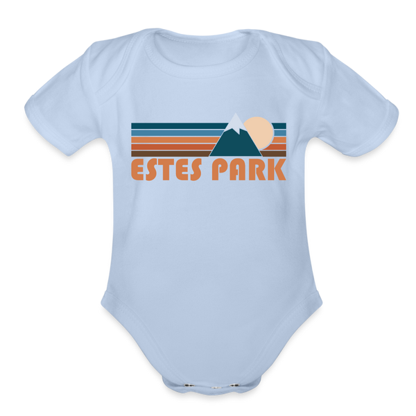 Estes Park, Colorado Baby Bodysuit Retro Mountain - sky