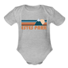 Estes Park, Colorado Baby Bodysuit Retro Mountain - heather grey