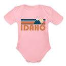 Idaho Baby Bodysuit Retro Mountain - light pink