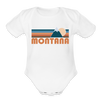 Montana Baby Bodysuit Retro Mountain - white