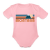 Montana Baby Bodysuit Retro Mountain - light pink