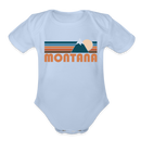 Montana Baby Bodysuit Retro Mountain - sky