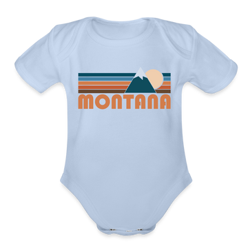 Montana Baby Bodysuit Retro Mountain - sky