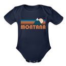 Montana Baby Bodysuit Retro Mountain - dark navy