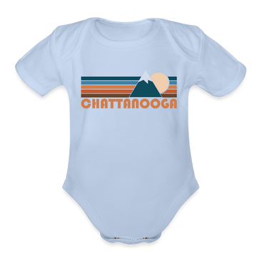 Chattanooga, Tennessee Baby Bodysuit Retro Mountain - sky