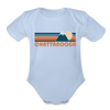 Chattanooga, Tennessee Baby Bodysuit Retro Mountain - sky