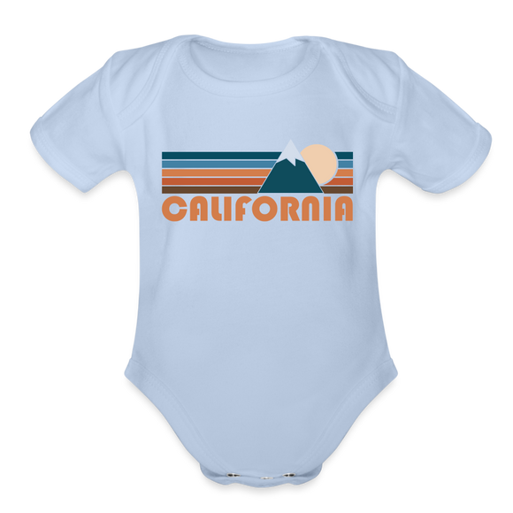 California Baby Bodysuit Retro Mountain - sky