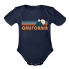 California Baby Bodysuit Retro Mountain - dark navy